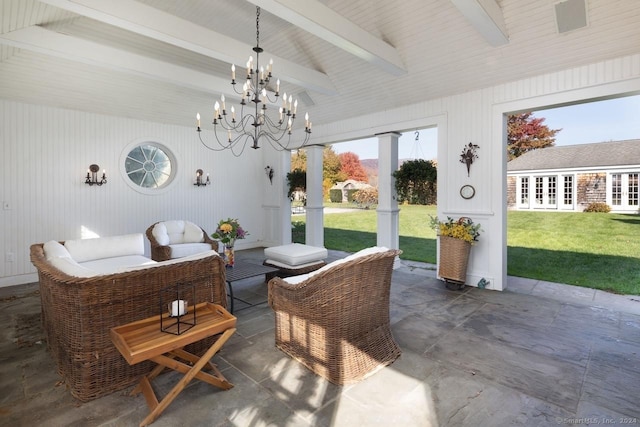 10 N Beaver Dam Rd, Salisbury, CT 06068 - view of patio / terrace featuring an outdoor living space