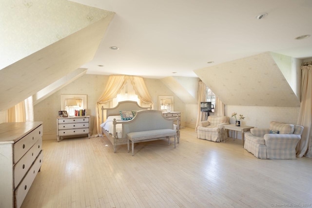 10 N Beaver Dam Rd, Salisbury, CT 06068 - bedroom featuring light wood-style flooring and vaulted ceiling