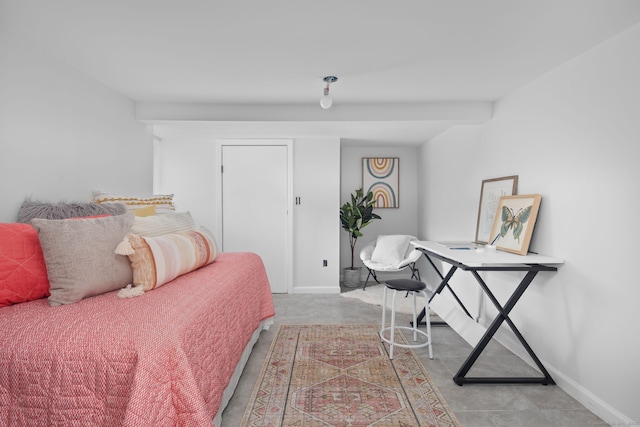 bedroom with baseboards