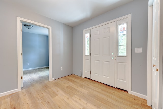 foyer featuring light hardwood / wood-style flooring