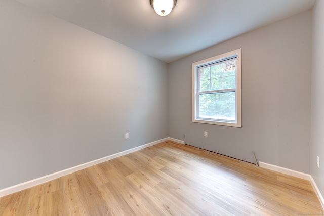 empty room featuring light hardwood / wood-style flooring