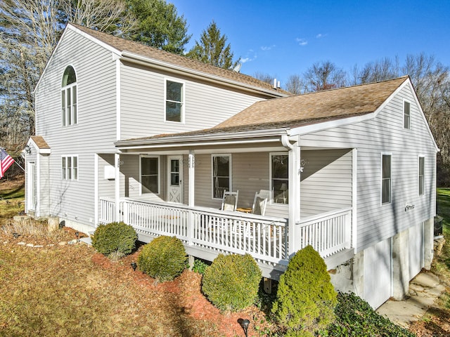 view of front of home featuring covered porch