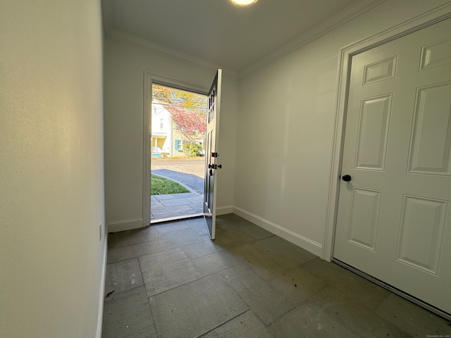 entrance foyer with ornamental molding