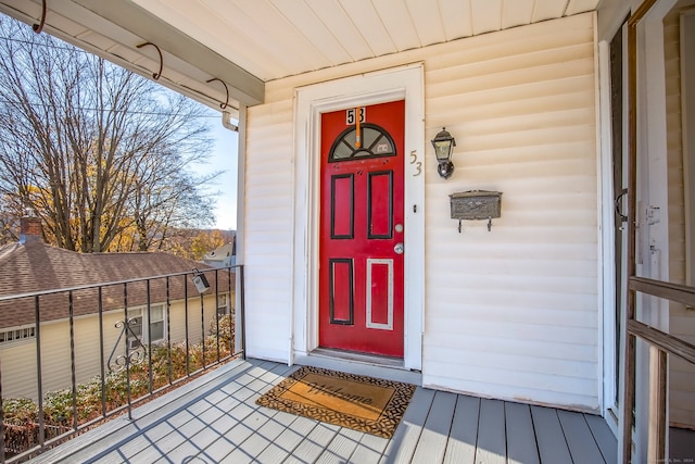 view of doorway to property