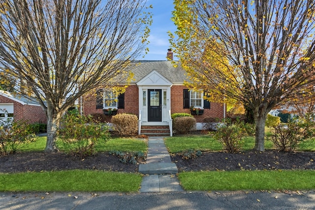 view of front facade with a front lawn