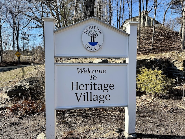 view of community sign