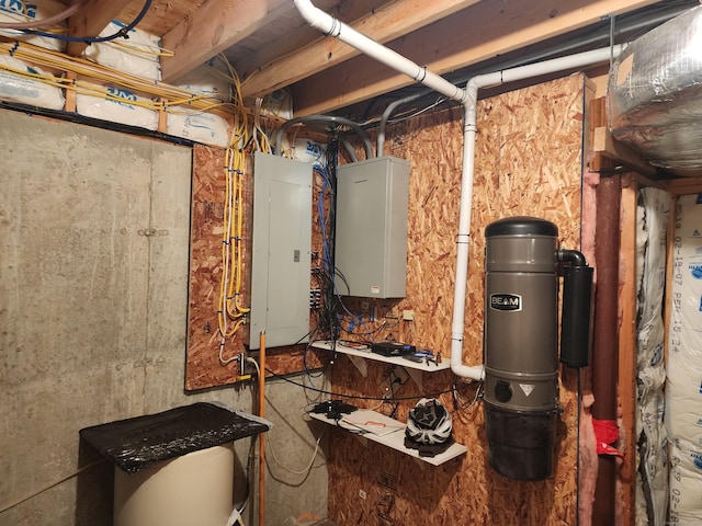 utility room with electric panel