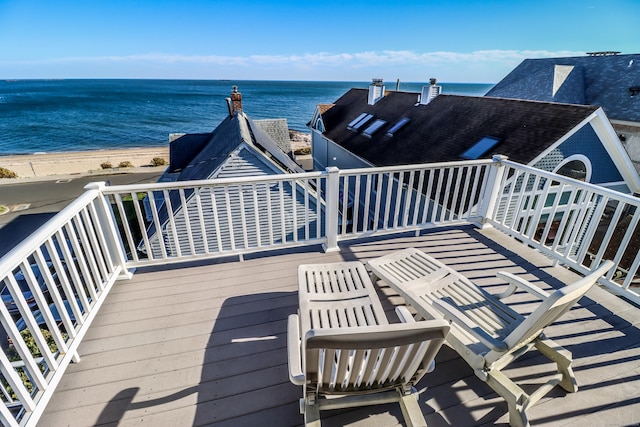 1 Dunbar Rd, Milford, CT 06460 - wooden terrace with a water view