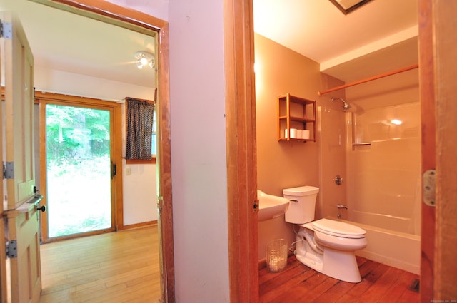 14 River Rd, Cornwall, CT 06796 - full bathroom with hardwood / wood-style flooring and shower / bathtub combination