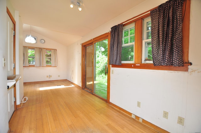 14 River Rd, Cornwall, CT 06796 - spare room featuring vaulted ceiling and wood finished floors