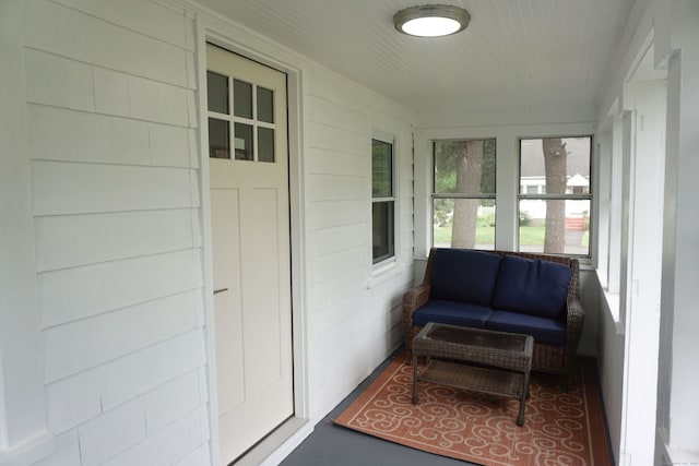 view of sunroom