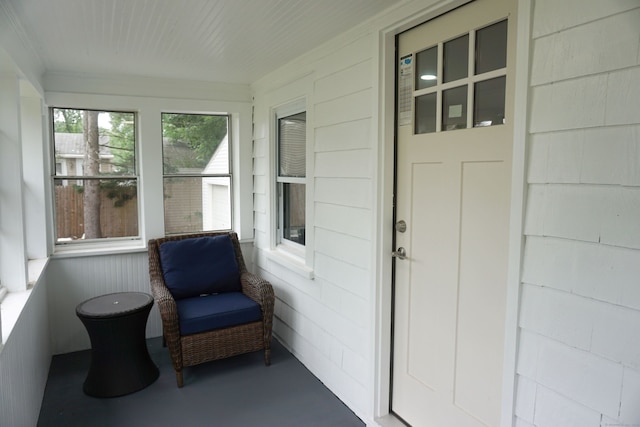 view of sunroom