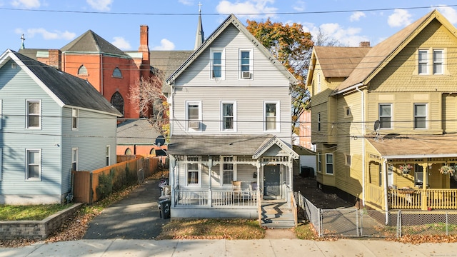 front facade with a porch