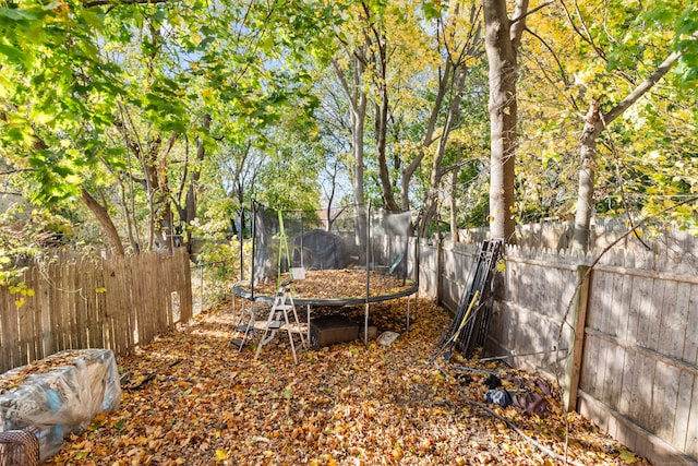 666 Orchard St, New Haven, CT 06511 - view of yard featuring a trampoline