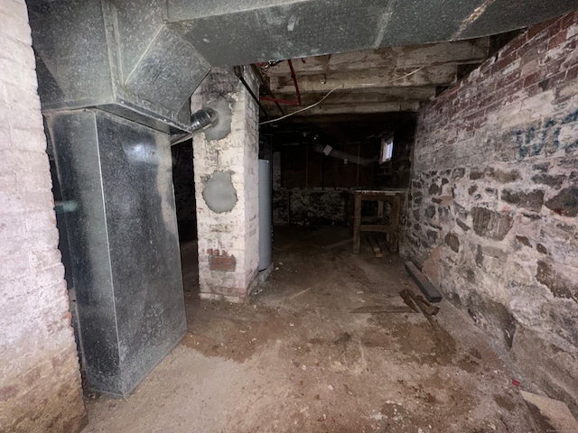 666 Orchard St, New Haven, CT 06511 - basement with gas water heater