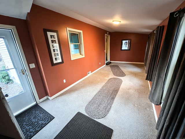 interior space with lofted ceiling