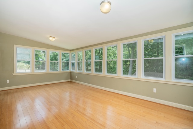45 Wentworth Dr, East Hartford, CT 06118 - unfurnished sunroom with wood finished floors and lofted ceiling