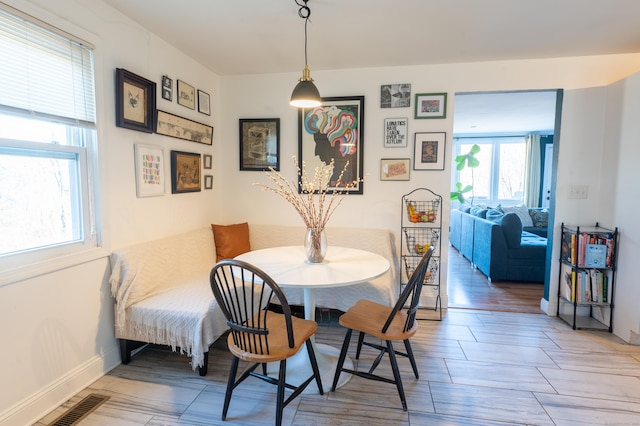 view of dining area