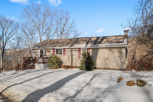 ranch-style house featuring a garage