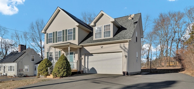 view of property featuring a garage