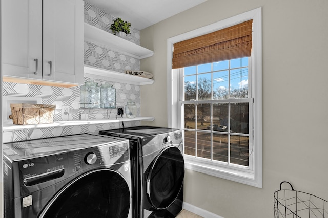 laundry area with washer and dryer