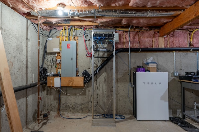 utility room with electric panel