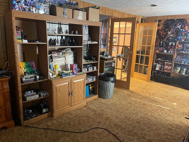 storage area featuring french doors