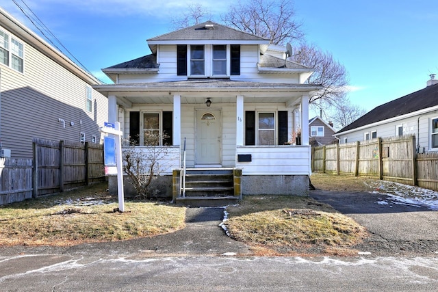 bungalow-style house featuring a porch