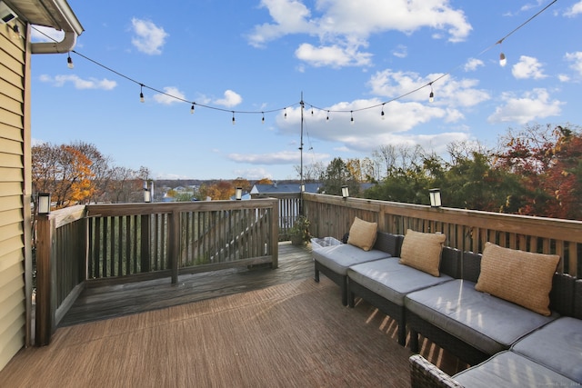 deck featuring an outdoor hangout area