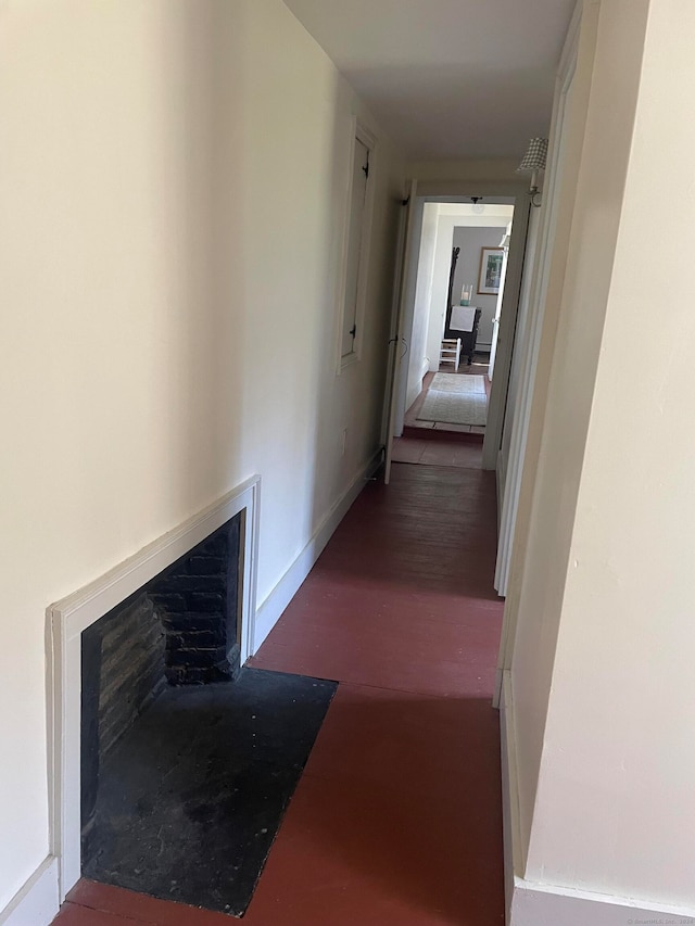 hallway featuring hardwood / wood-style floors