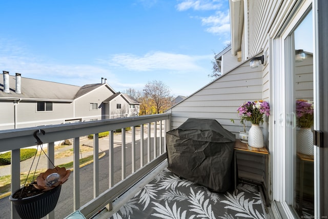 balcony with a grill