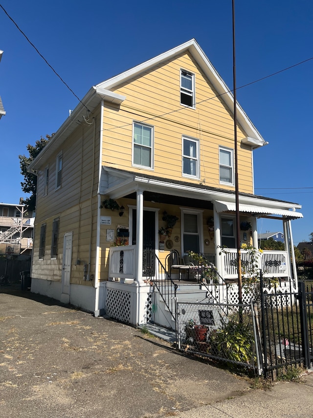 view of front of home with a porch