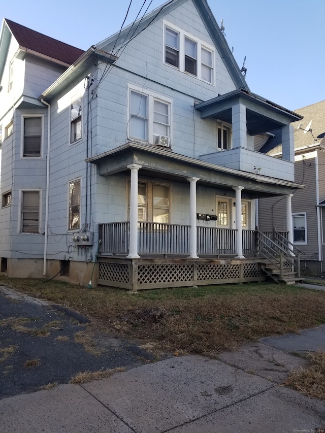 view of front of home with a porch