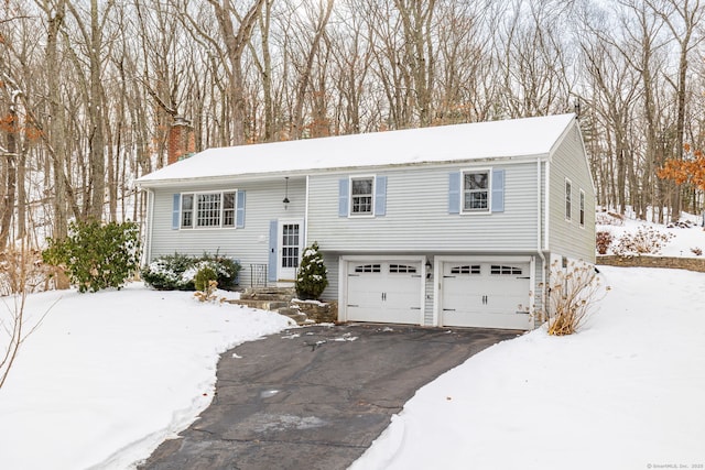 split foyer home with a garage