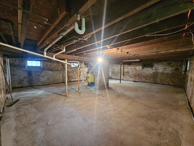 view of basement