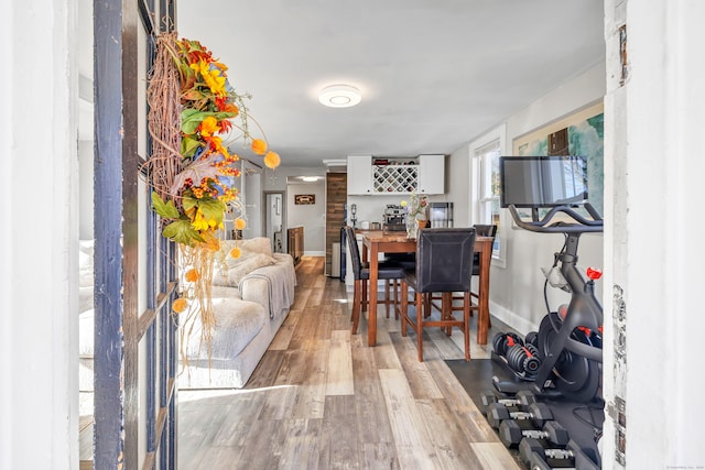 interior space featuring hardwood / wood-style flooring