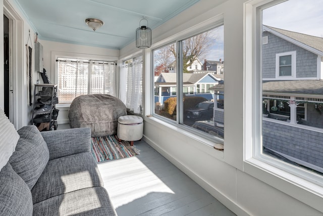 sunroom / solarium with a healthy amount of sunlight