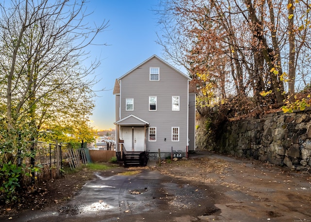 6 Grove Ct, Waterbury, CT 06710 - view of back of property at dusk