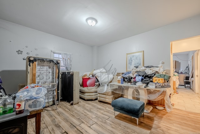 miscellaneous room featuring light hardwood / wood-style flooring