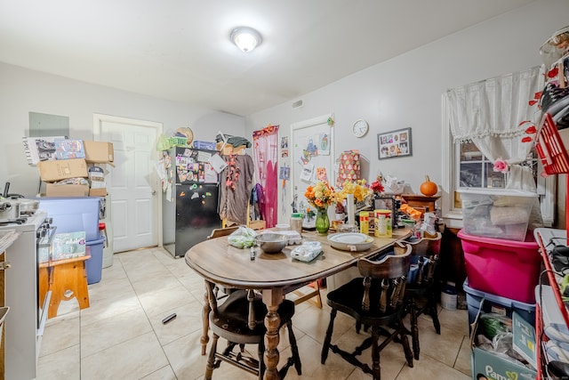 view of tiled dining area