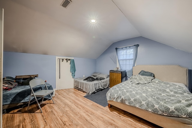 6 Grove Ct, Waterbury, CT 06710 - bedroom with wood finished floors and vaulted ceiling