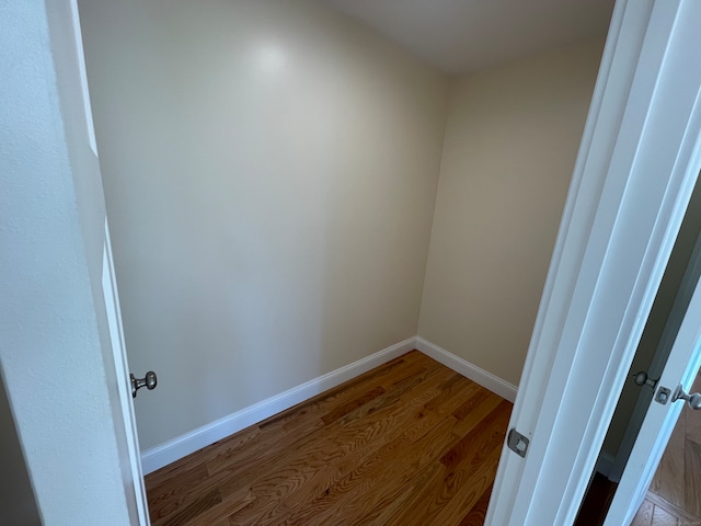 interior space with hardwood / wood-style floors