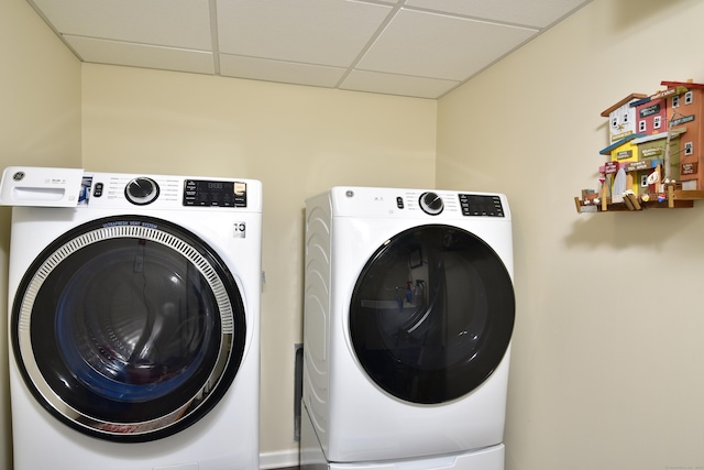 laundry area featuring separate washer and dryer