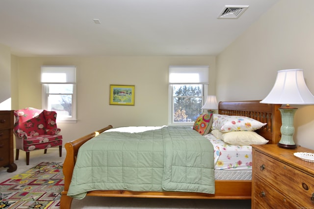 bedroom with carpet