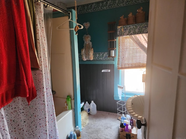 bathroom featuring tub / shower combination