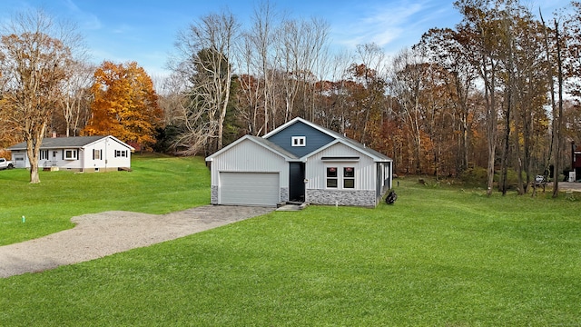 view of outbuilding with a lawn