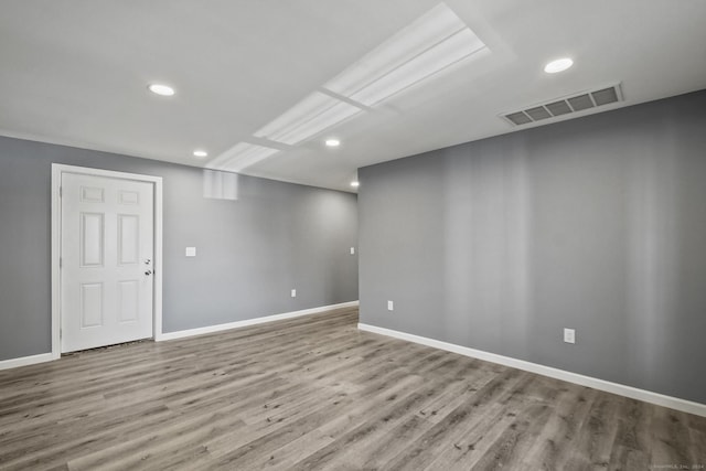 172 Quinnipiac Ave, New Haven, CT 06513 - finished basement with recessed lighting and wood finished floors