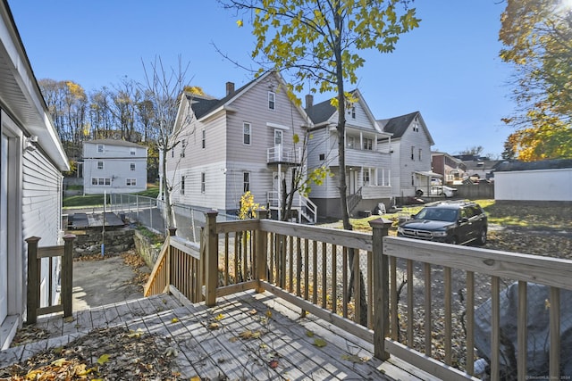 172 Quinnipiac Ave, New Haven, CT 06513 - wooden terrace with a residential view