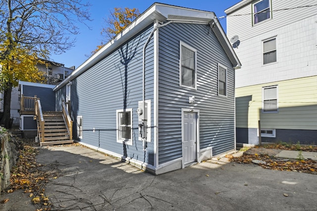 172 Quinnipiac Ave, New Haven, CT 06513 - view of property exterior with stairway and a patio