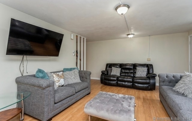 living room featuring hardwood / wood-style flooring